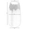 Uniquewise Contemporary Black Table Vase with Dripping Crystal Look and Scalloped Opening Design, 6.5 Inch QI004358.S - alternate 2